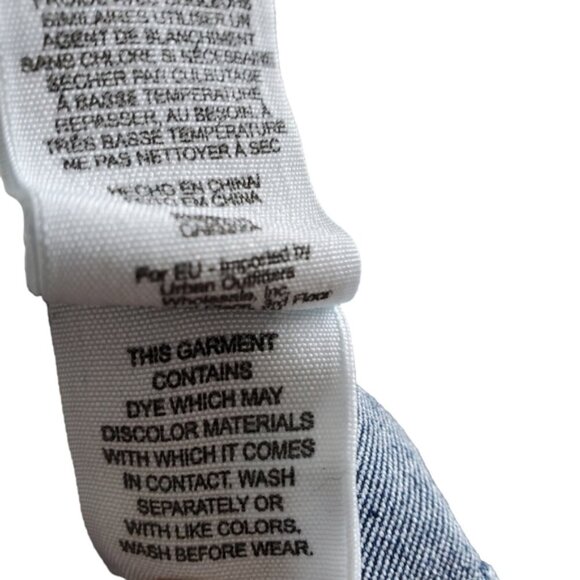 Free People Blue Cropped Jeans Size 29 - Picture 6 of 6